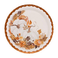 Thankful Harvest Pumpkins Plates, 11 in