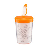 Turkey Day Plastic Cup with Activity Paper Insert