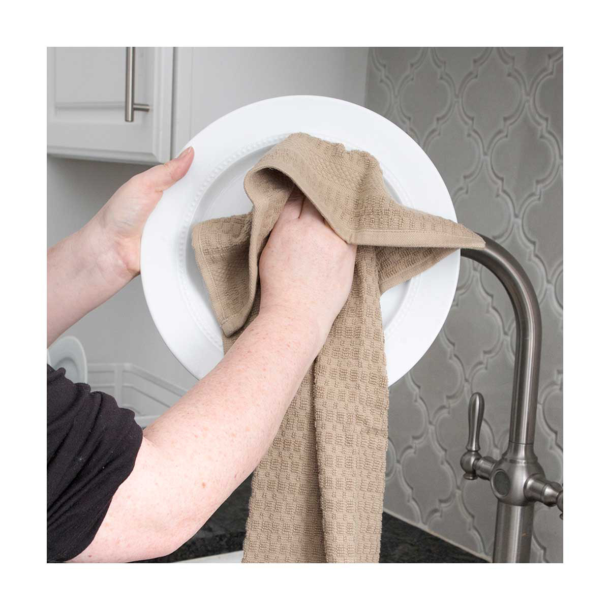 Kitchen Towel, Solid Putty