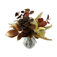 Artificial Leaf Pick Arrangement in Vase