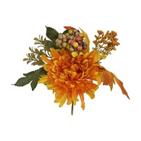 Artificial Mum Leaf Pick Décor, Yellow