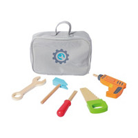 Wooden Tool Playset with Carrying Bag