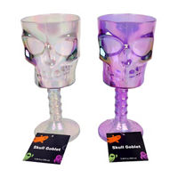 Halloween Iridescent Skull Goblet, 11.84 fl oz, Assorted