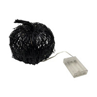 Halloween LED-Battery Operated Woven Twig Pumpkin Décor, Small