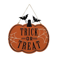 Halloween 'Trick or Treat 'Pumpkin Sign