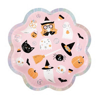 Halloween Scalloped Plates, 8.25 in, 8 ct