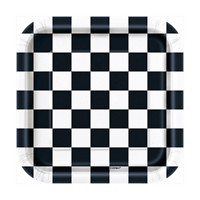 Halloween Checkered Square Plates, 7 in, 8 ct