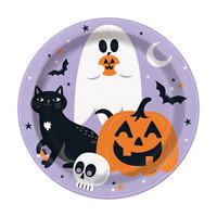 Halloween Night Plates, 9 in, 8ct