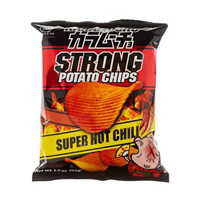 Karamucho Strong Potato Chips, Super Hot Chili, 1.9 oz