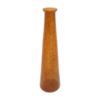 Decorative Tall Glass Vase, Orange