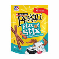 Purina Beggin' Flavor Stix, Bacon & Peanut Butter Flavor, 8 oz