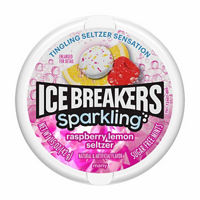 Ice Breakers Sparkling Mints, Raspberry Lemon Seltzer Flavor,