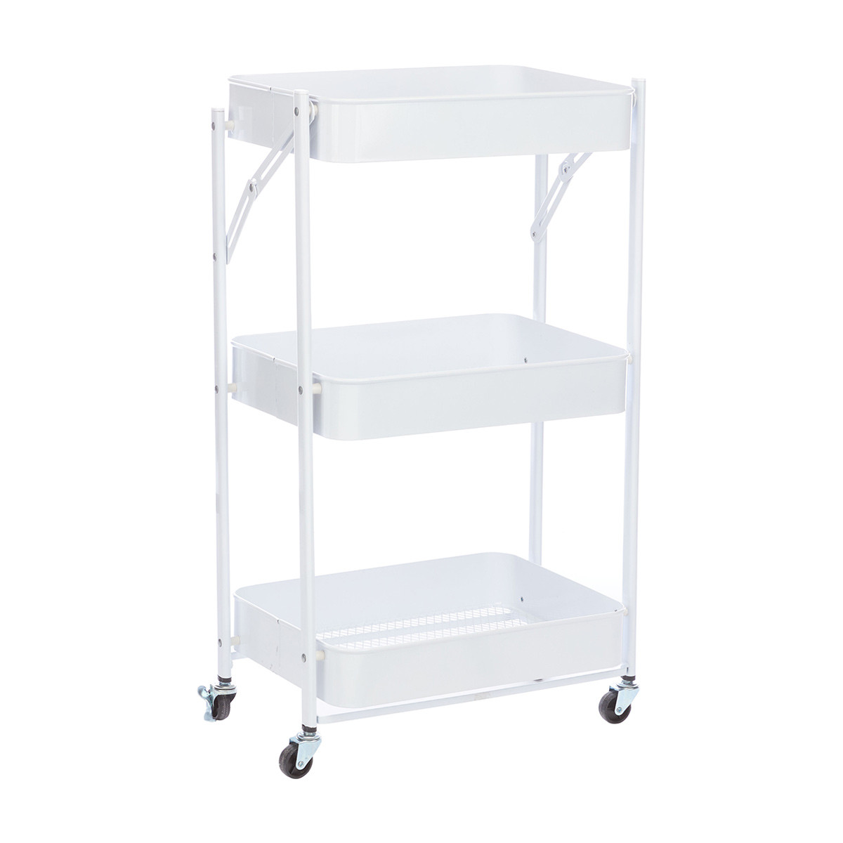 White 3-Tier Storage Cart