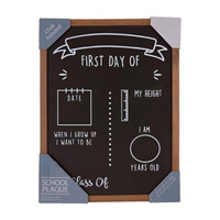 Reversible First & Last Day of School Chalkboard Plaque