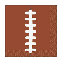 Football Shaped Beverage Napkins, 16 ct