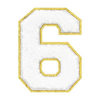 Peel and Stick Sports Number Patch, 6