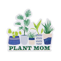 Decorative Vinyl Plant Mom Sticker 