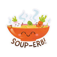 Decorative Vinyl Soup-erb! Sticker