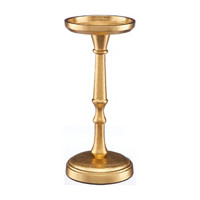 Gold Metal Pillar Candleholder, Large