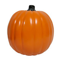 Glossy Craft Pumpkin, Orange, 9 in