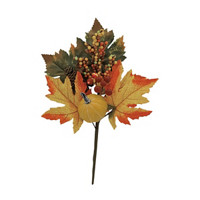 Artificial Pumpkin Pinecone Pick Décor, Yellow