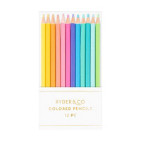 Ryder & Co Pastel Colored Pencils, 12 pc