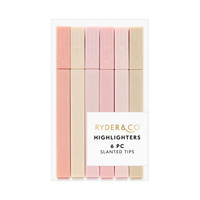 Ryder & Co Slanted Tips Highlighters, 6 pc