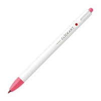 Zebra CLiCKART Retractable Marker Pen, Baby Red - 0.6 mm