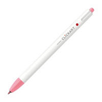 Zebra CLiCKART Retractable Marker Pen, Peach Pink - 0.6 mm