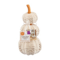 Perfect Harvest Stackable Cotton Rope Pumpkins, 3 pc