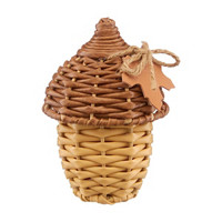 Natural Woven Acorn Decor