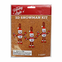 Holiday Style Christmas DIY 3D Snowman Kit, 3