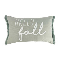 'Hello Fall' Decorative Pillow, Sage