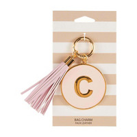 'C' Initial Bag Charm, Assorted