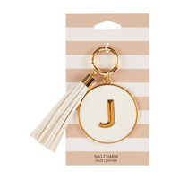 'J' Initial Bag Charm, Assorted