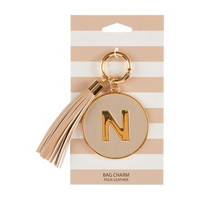 'N' Initial Bag Charm, Assorted