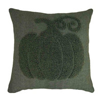 Decorative Tufted Pumpkin Pillow, Green