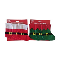 Holiday Style Christmas Mini Stockings, Assorted