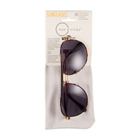 Eye-d-ology Sunglasses, Gold Wire Frame with Black Lens