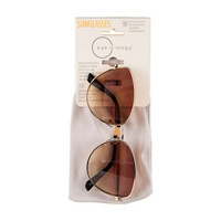 Eye-d-ology Sunglasses, Gold Frame with Brown Lens