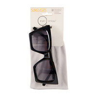 Eye-d-ology Sunglasses, Big Square Black Frame