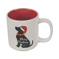 'Merry Christmas' Lined Pet Mug, 18 oz