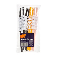 Halloween Ghoul Glam Plastic Straws, 8 ct