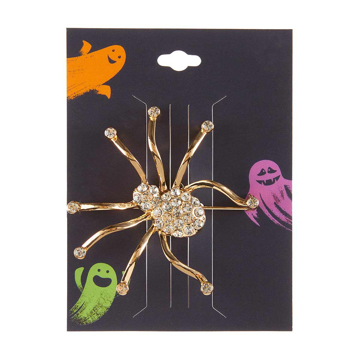 Halloween Spider Stone-Studded Brooch
