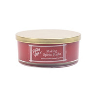 Holiday Style Making Spirits Bright Scented Woodwick Candle, Red, 21 oz