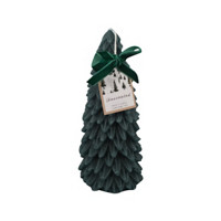 Christmas Tree Shaped Unscented Wax Candle, Green