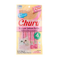 Inaba Churu Cat Treats, Tuna with Salmon Recipe, 4 ct