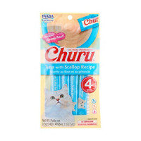 Inaba Churu Cat Treats, Tuna with Scallop Recipe, 4 ct