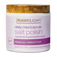 Raw Sugar Daily Micro Scrub Salt Polish, Hibiscus