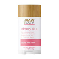 Raw Sugar Simply Deo, Beach Rose + Aloe, 2.7 oz